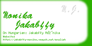 monika jakabffy business card